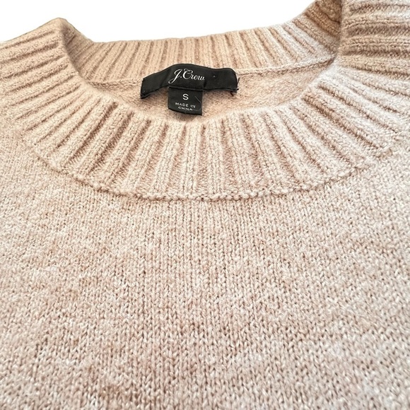 J. CREW Geometric Fair Isle Crewneck Sweater Heather Khaki Ivory Women's Size S - Picture 8 of 16